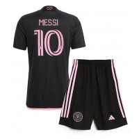 Inter Miami Lionel Messi #10 Bortedraktsett Barn 2024-25 Kortermet (+ Korte bukser)